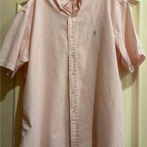 Men's Pink and white gingham Ralph Lauren Sleeve Shirt